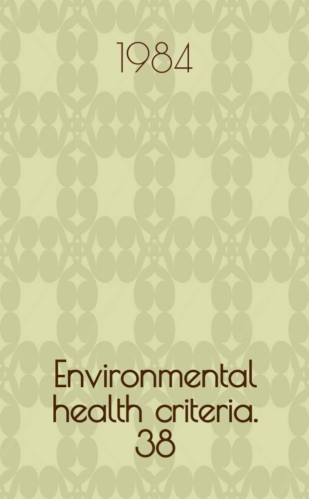 Environmental health criteria. 38 : Heptachlor