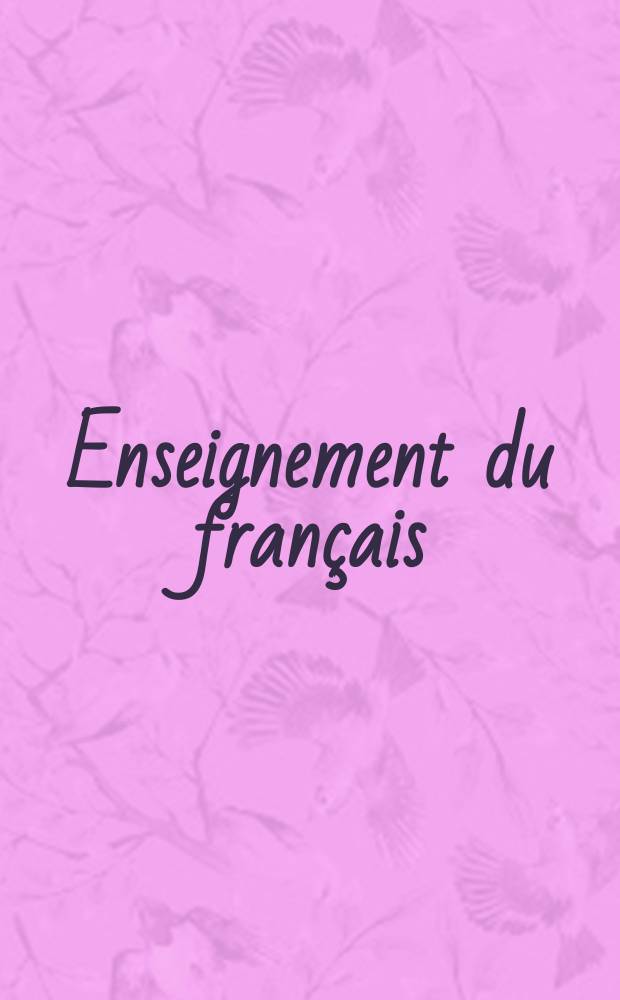 Enseignement du français