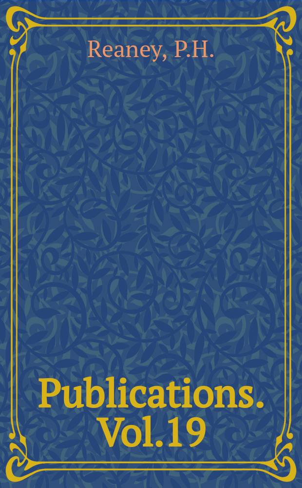 [Publications]. Vol.19 : The place-names of Cambridgeshire. Repr.