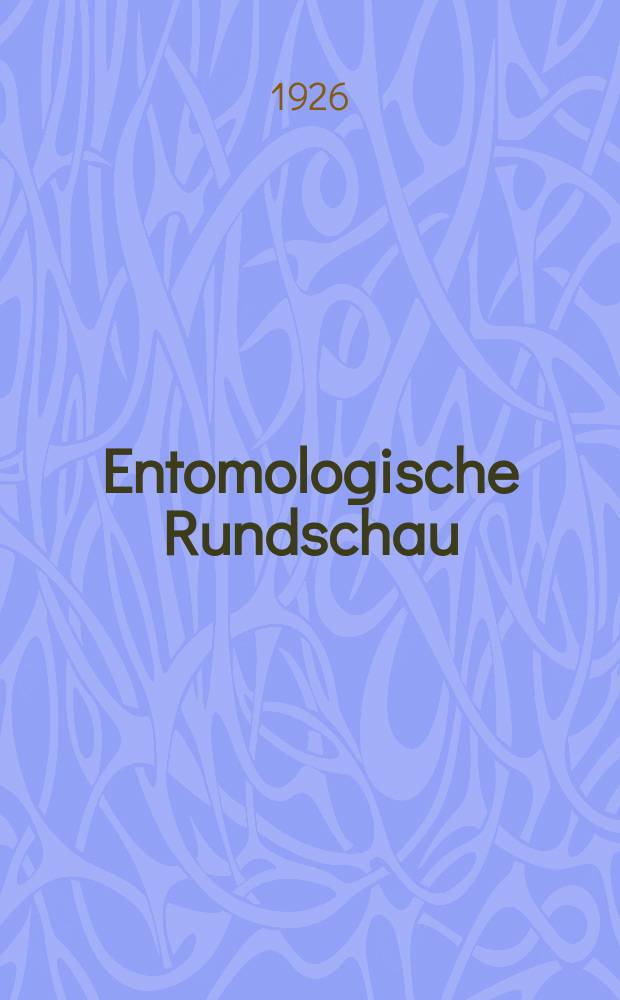 Entomologische Rundschau