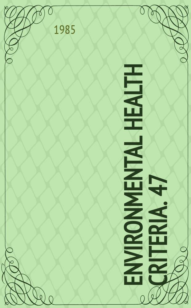 Environmental health criteria. 47 : Summary report on the evaluation of short-term