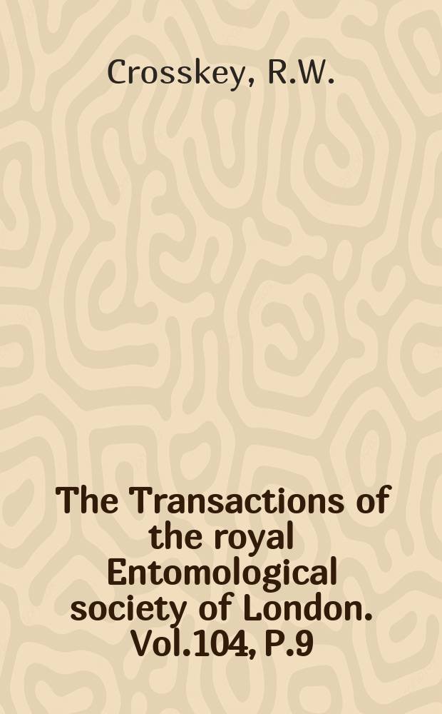 The Transactions of the royal Entomological society of London. Vol.104, P.9 : A revision of the genus Hyptiogaster Kieffer (Hymenoptera: Gasteruptionidae), with descriptions of two new genera and three new species
