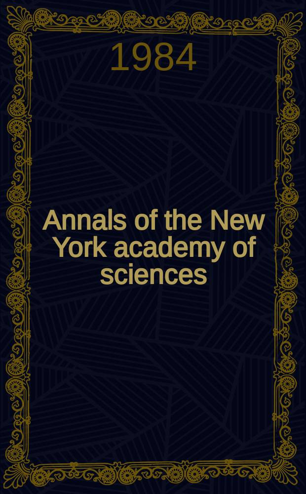 Annals of the New York academy of sciences : Late Lyceum of natural history. Vol.434