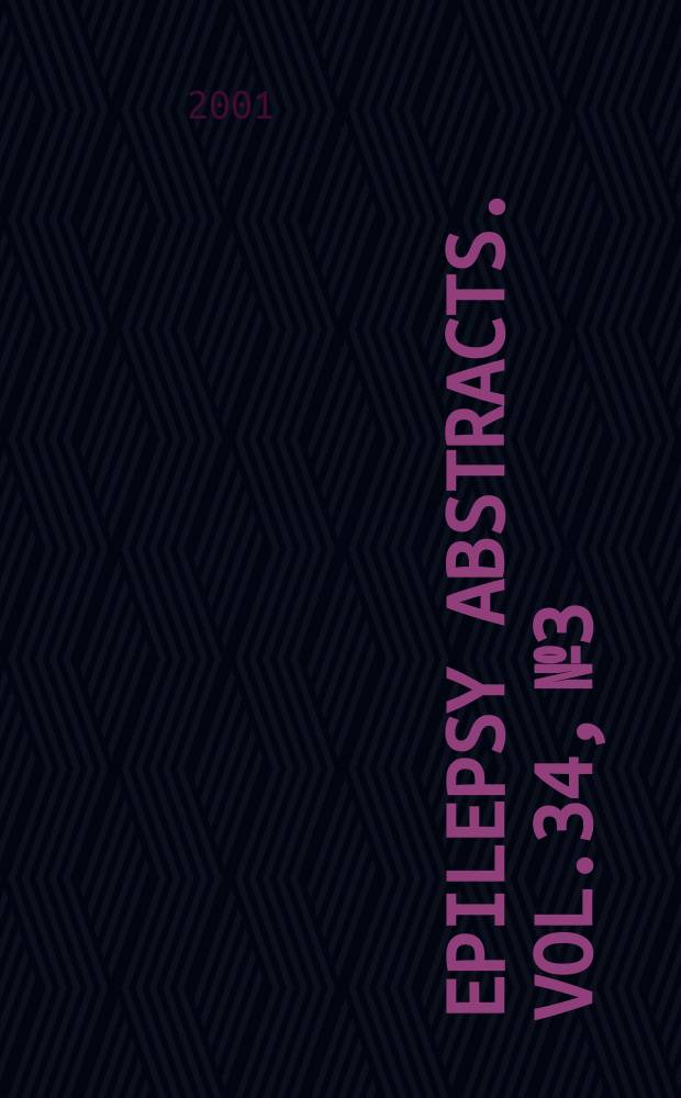 Epilepsy abstracts. Vol.34, №3