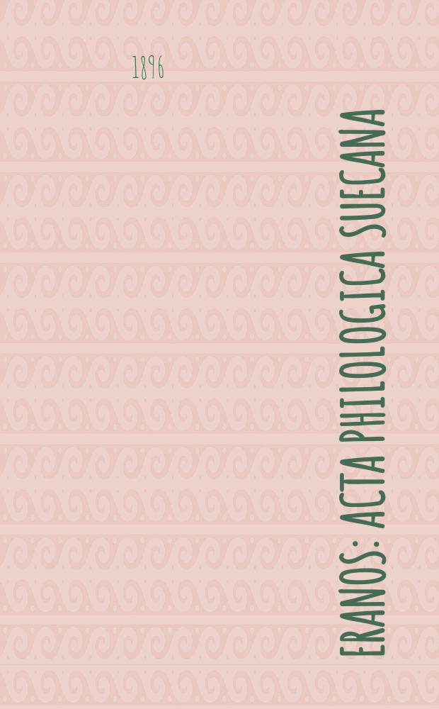 Eranos : Acta philologica suecana