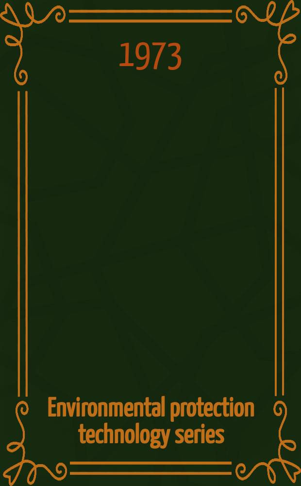 Environmental protection technology series