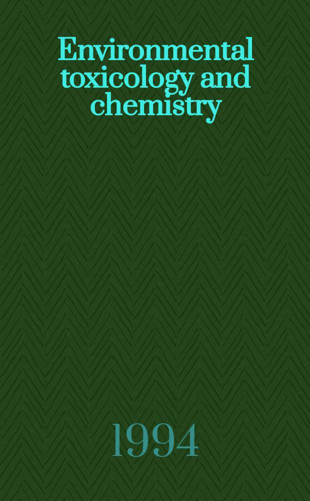 Environmental toxicology and chemistry : An intern. j. A month. publ. of the Soc. of environmental toxicology a. chemistry. Vol.13, №12 : New developments in ecological risk assessment