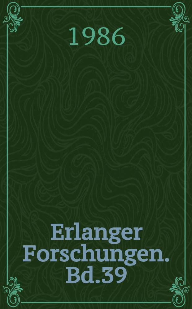 Erlanger Forschungen. Bd.39 : Datenverarbeitung und Persönlichkeitsschutz