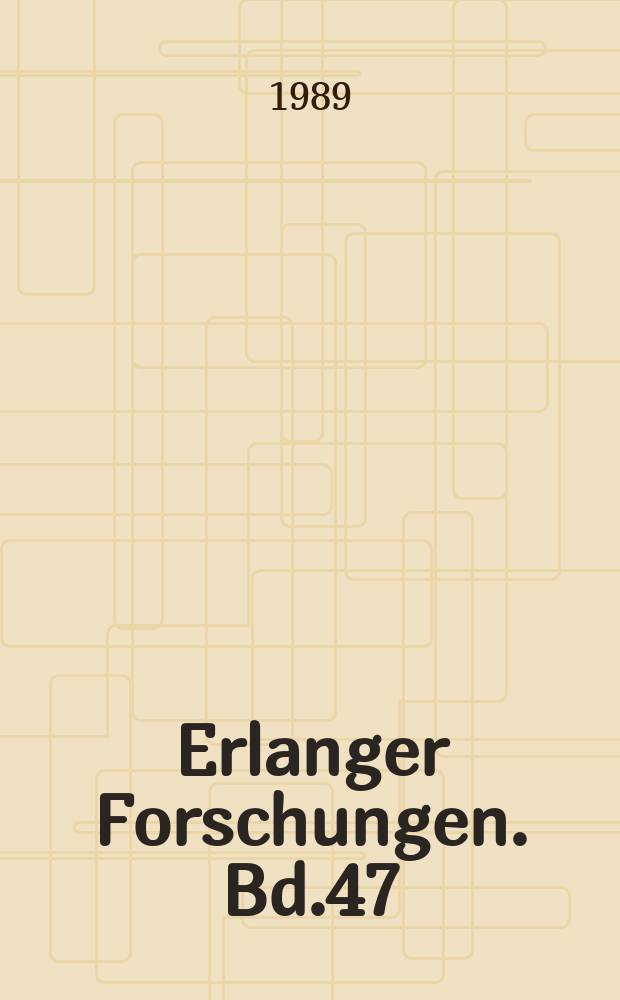 Erlanger Forschungen. Bd.47 : Der Zins in Recht, Wirtschaft und Ethik