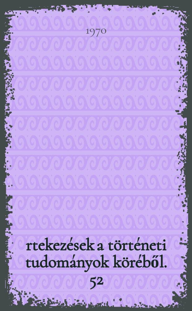Értekezések a történeti tudományok köréből. 52 : Magyarországi török adóösszeírások