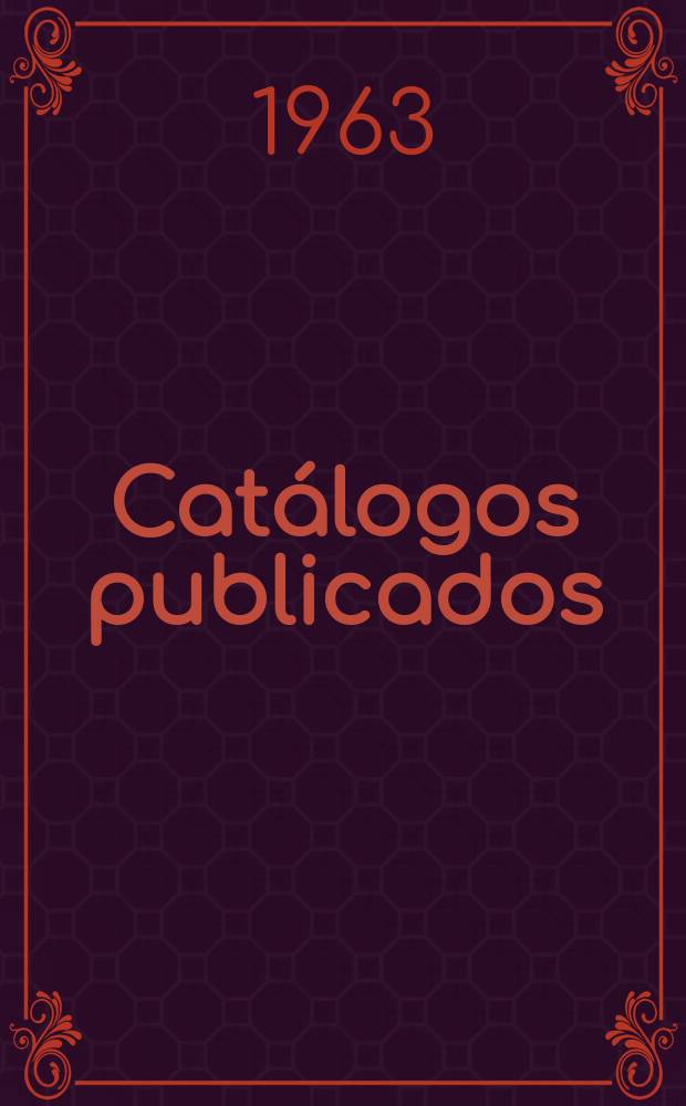 Cat&aacute;logos publicados