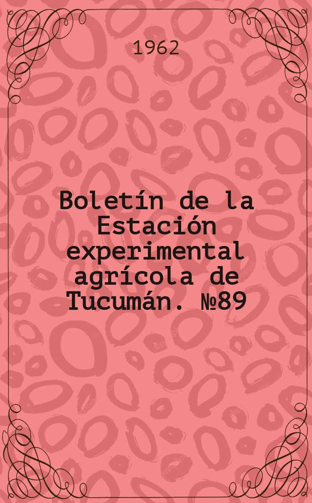 Bolet&iacute;n de la Estaci&oacute;n experimental agr&iacute;cola de Tucum&aacute;n. №89 : El potencial "Redox" en la industria azucarera