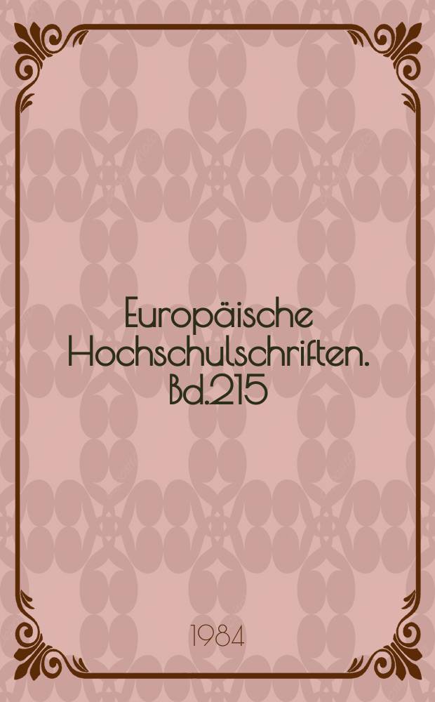 Europäische Hochschulschriften. Bd.215 : Das deutsche Reich und die internationale Krise ...