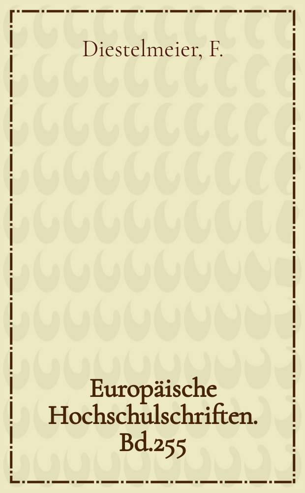 Europäische Hochschulschriften. Bd.255 : Soziale Angst