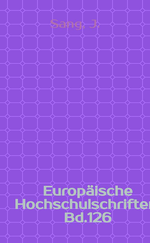 Europäische Hochschulschriften. Bd.126 : Reflektierte Rollenspiele Untersuchungen zur ...