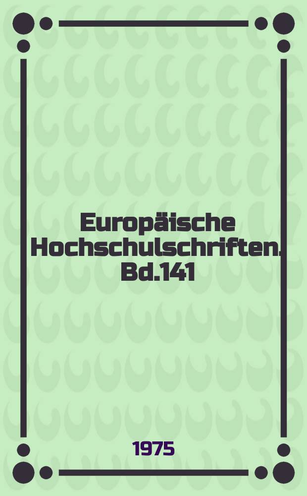 Europäische Hochschulschriften. Bd.141 : Nelly Sachs und die Verwandlungen der Welt