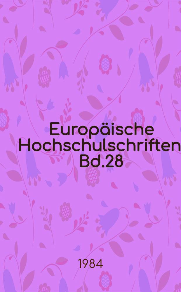 Europäische Hochschulschriften. Bd.28 : Untersuchung der morpho-syntaktischen Strukturen ...