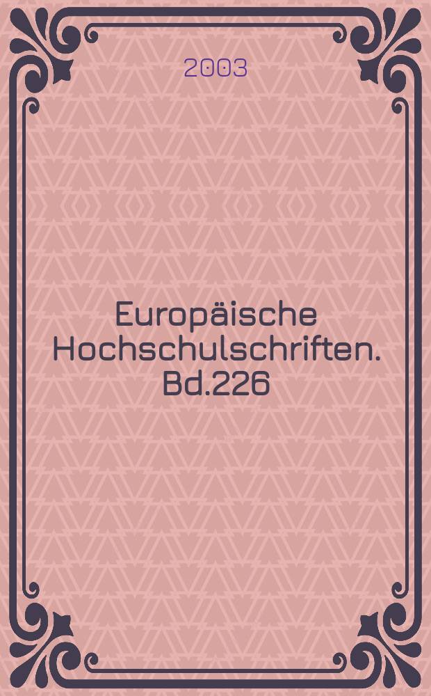 Europäische Hochschulschriften. Bd.226 : Polnische Avantgarde