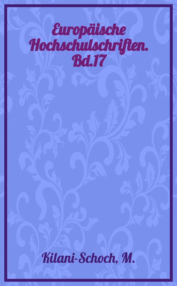 Europäische Hochschulschriften. Bd.17 : Processus phonologiques ...