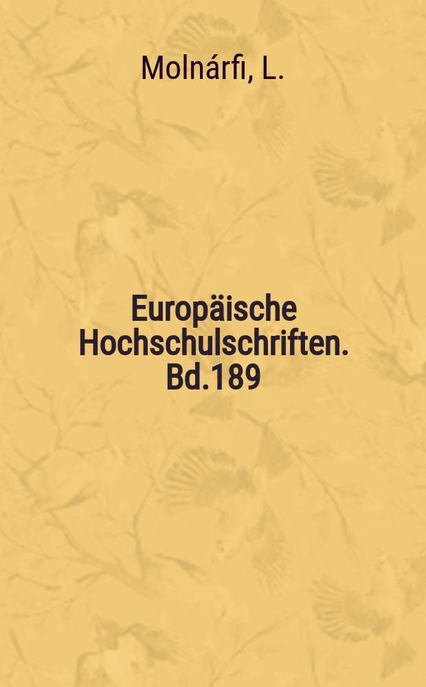 Europäische Hochschulschriften. Bd.189 : Kasus und Passivierung