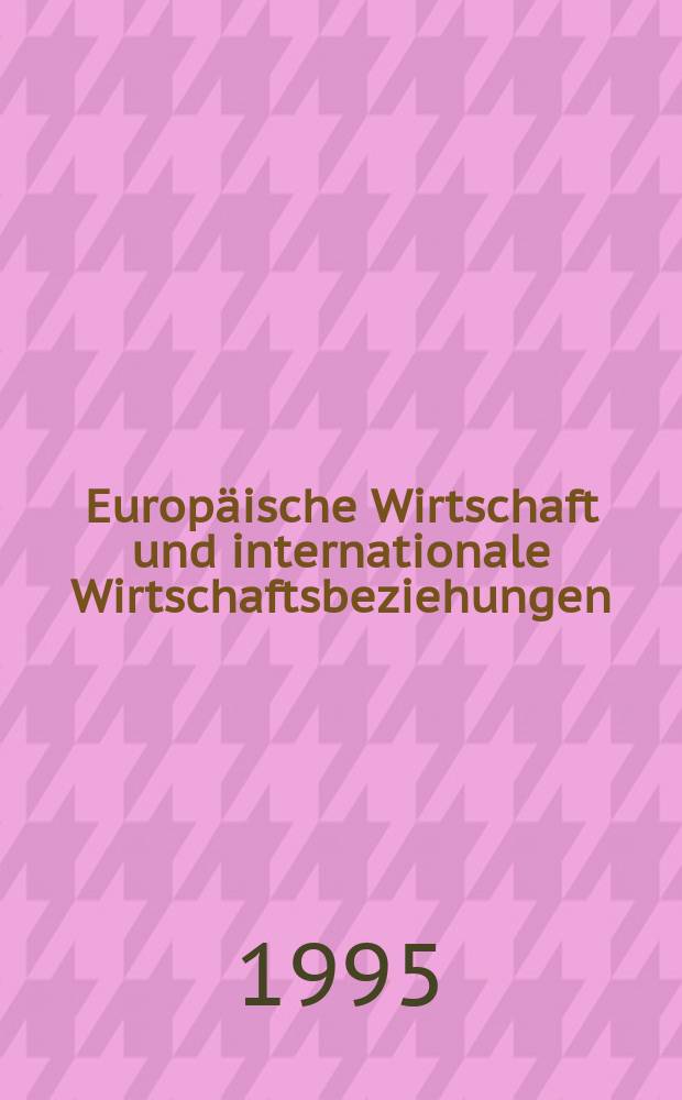 Europäische Wirtschaft und internationale Wirtschaftsbeziehungen : Diskussionsbeitrag. №7 : Models of union behavior