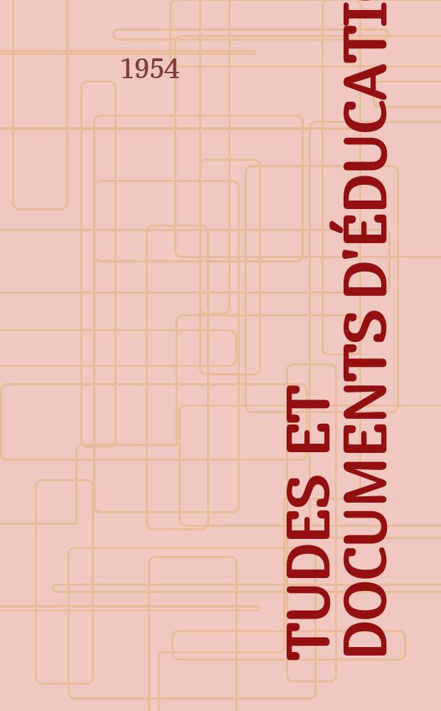 Études et documents d'éducation. №8 : L'éducation des travailleurs pour la compréhension in ternationale