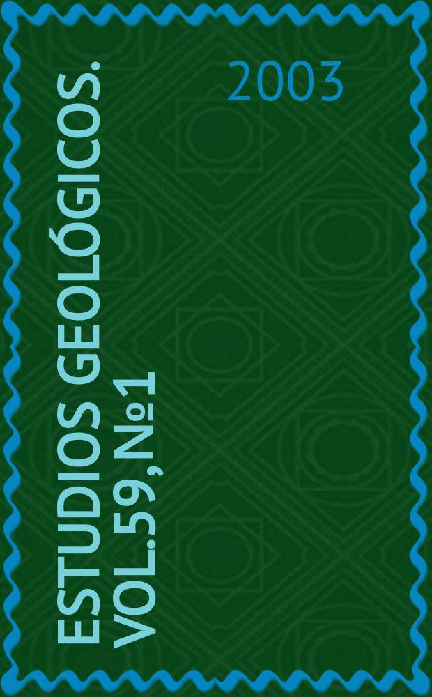 Estudios geológicos. Vol.59, №1/2