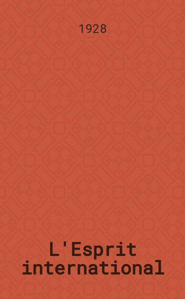 L'Esprit international