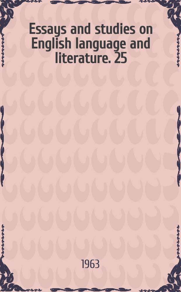 Essays and studies on English language and literature. 25 : Sublimity in the novels of Ann Radcliffe