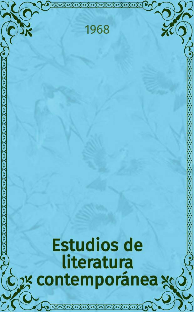 Estudios de literatura contempor&aacute;nea