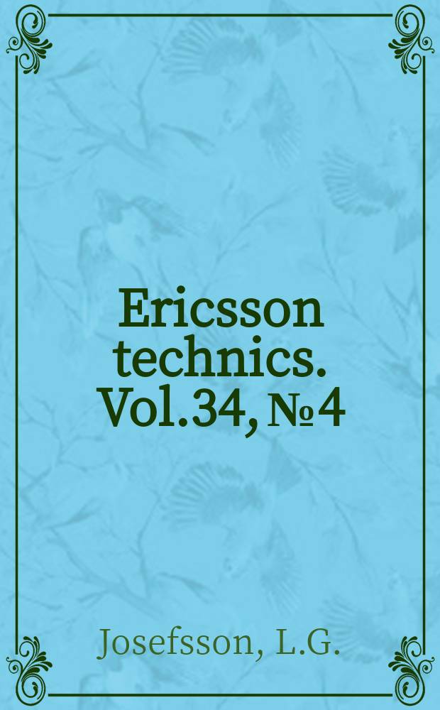 Ericsson technics. Vol.34, №4 : Wire polarizer's for microwave ...