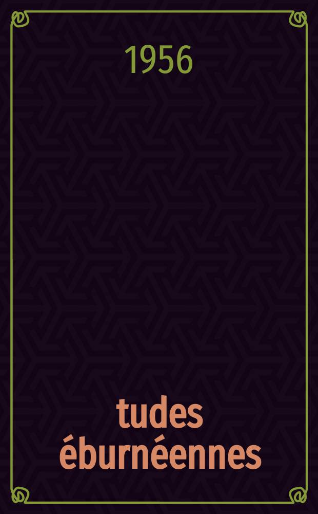 Études éburnéennes