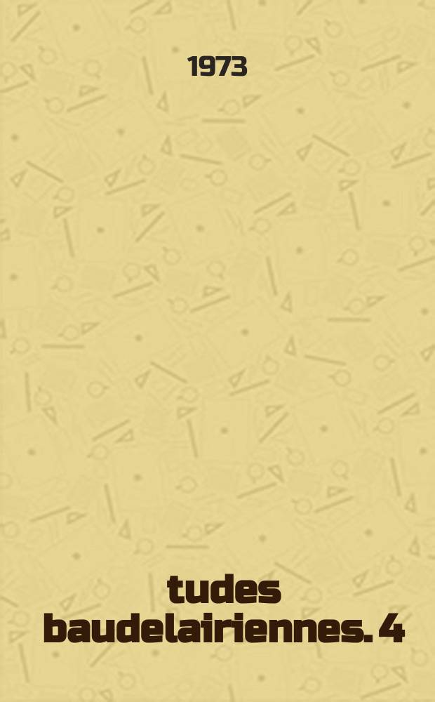 Études baudelairiennes. 4/5 : Lettres Charles Baudelaire ...