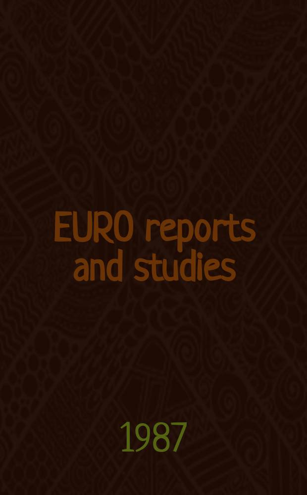 EURO reports and studies : Mycotic diseases in Europe