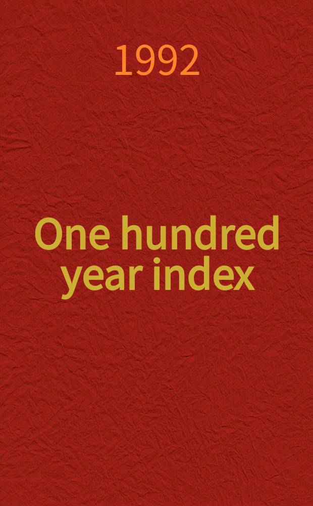 One hundred year index : Articles a. discussion indexed by author. vol.1-100 (oct. 1990-July 1990)