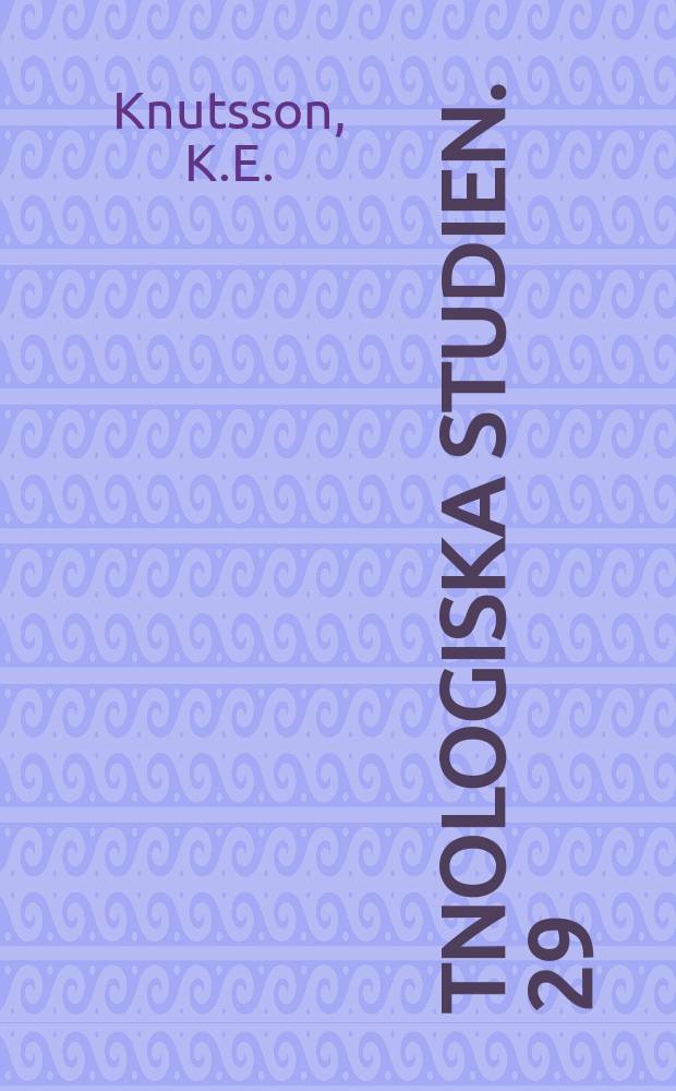 Étnologiska studien. 29 : Authority and change