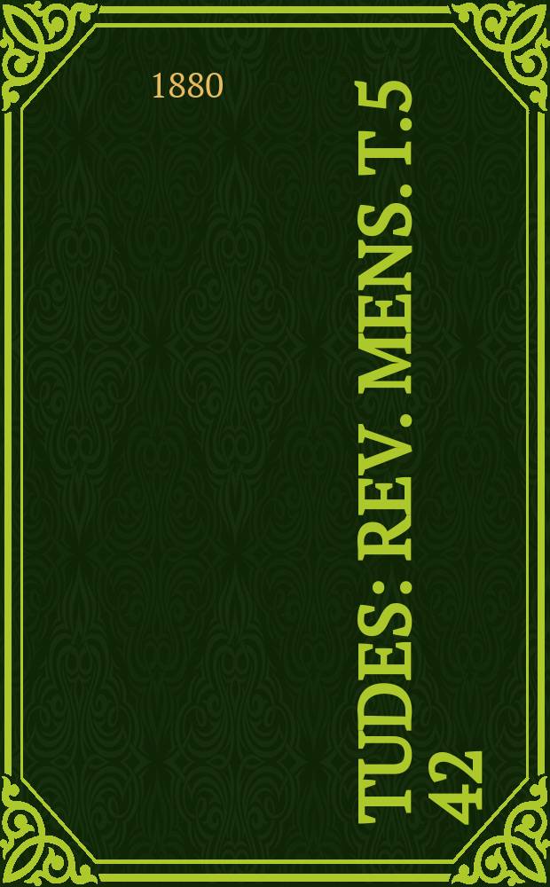 Études : Rev. mens. T.5[42]