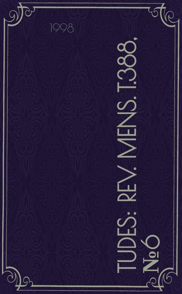 Études : Rev. mens. T.388, №6(3886)