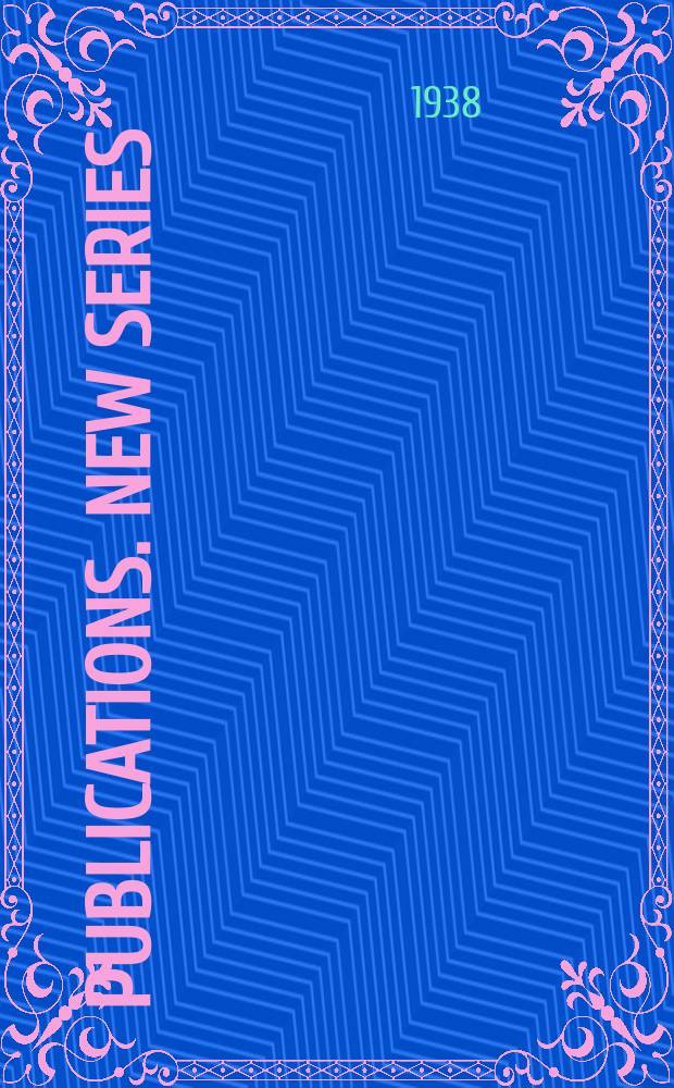 Publications. New series