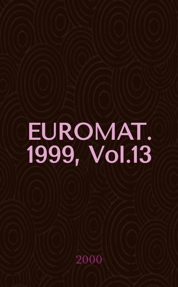 EUROMAT. 1999, Vol.13 : Functional materials