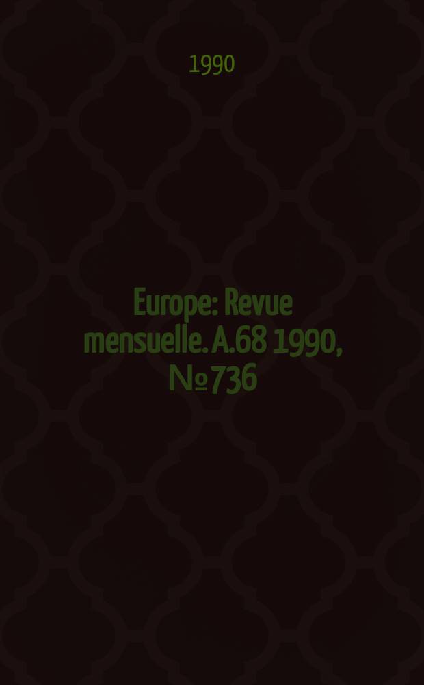Europe : Revue mensuelle. A.68 1990, №736/737 : Lewis Carroll