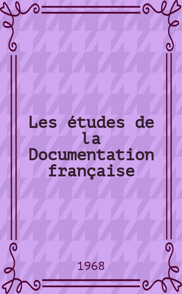 Les études de la Documentation française
