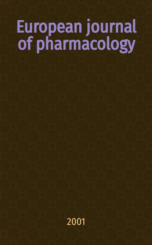 European journal of pharmacology : An intern. j. Vol.424, №2