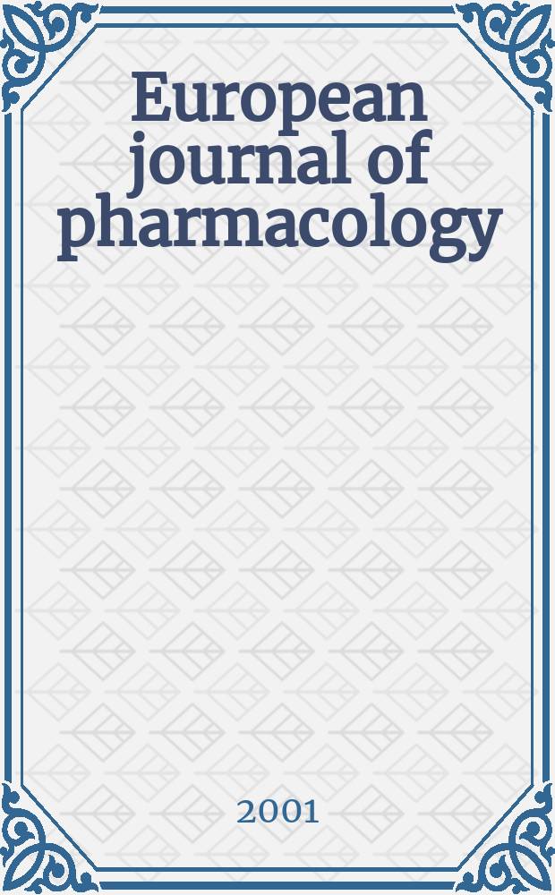European journal of pharmacology : An intern. j. Vol.427, №2