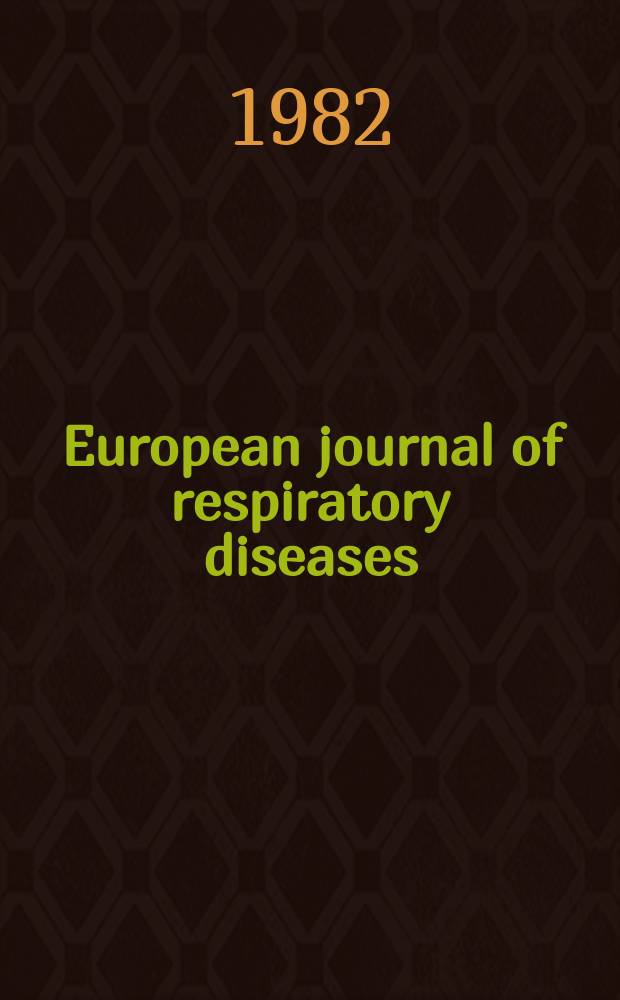 European journal of respiratory diseases : Bronchial hyperreactivity