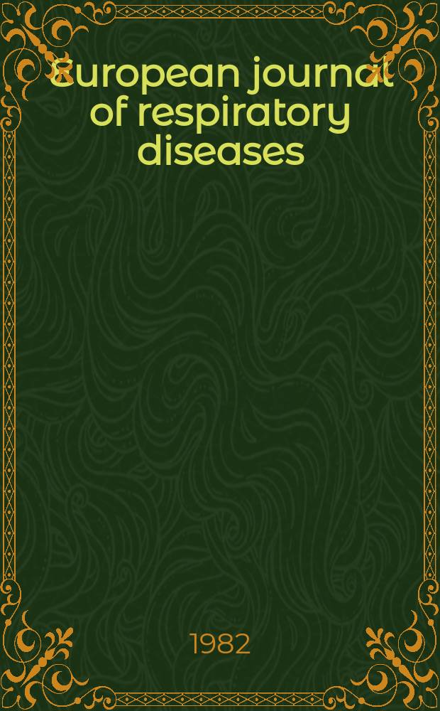 European journal of respiratory diseases : Chronic bronchitis in non-smokers