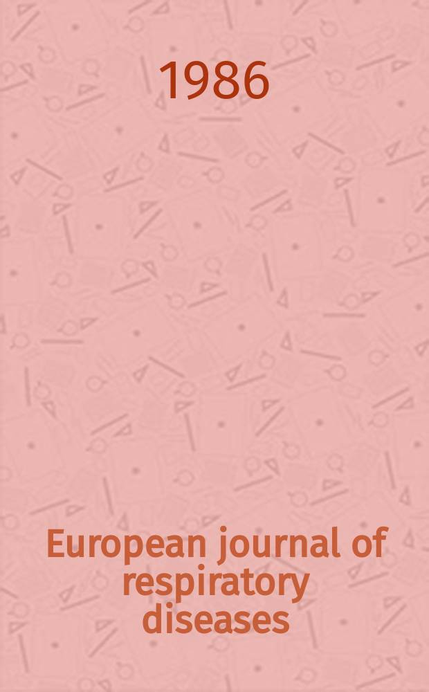 European journal of respiratory diseases : Bronchitis and emphysema