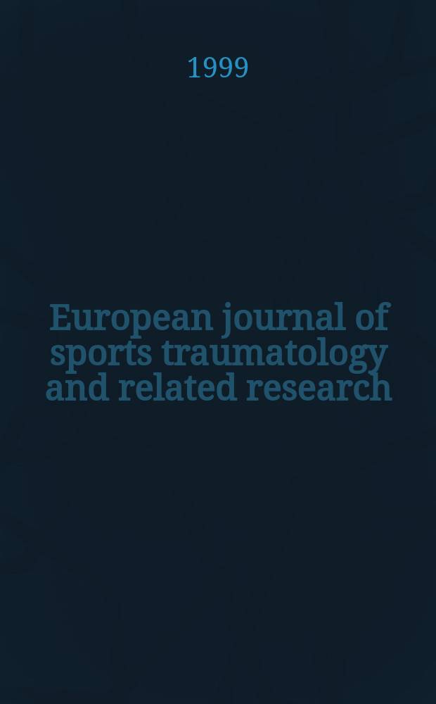 European journal of sports traumatology and related research : Offic. j. of the EFOST (Europ. federation of nat. assoc. of orthopedic sports traumatology). Vol.21, №1 : Patologia tendinea del calciatore