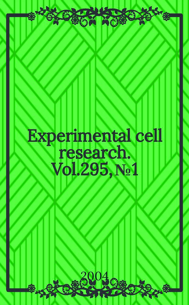 Experimental cell research. Vol.295, №1