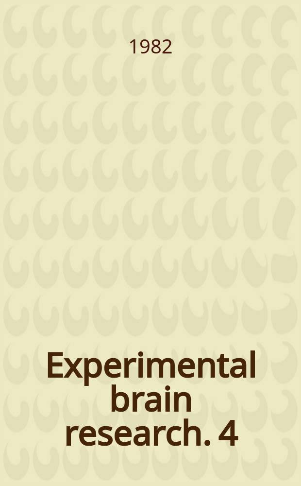 Experimental brain research. 4 : The Renin angintensin system in the brain